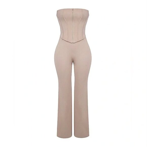 Mistress Rock Mousse Strapless Jumpsuit Corset NEW - Picture 4 of 7